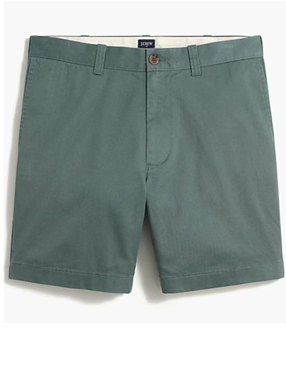 NWT J. Crew Factory Men's 7” Flex Chino Shorts in Dark Eucalyptus | Size 33